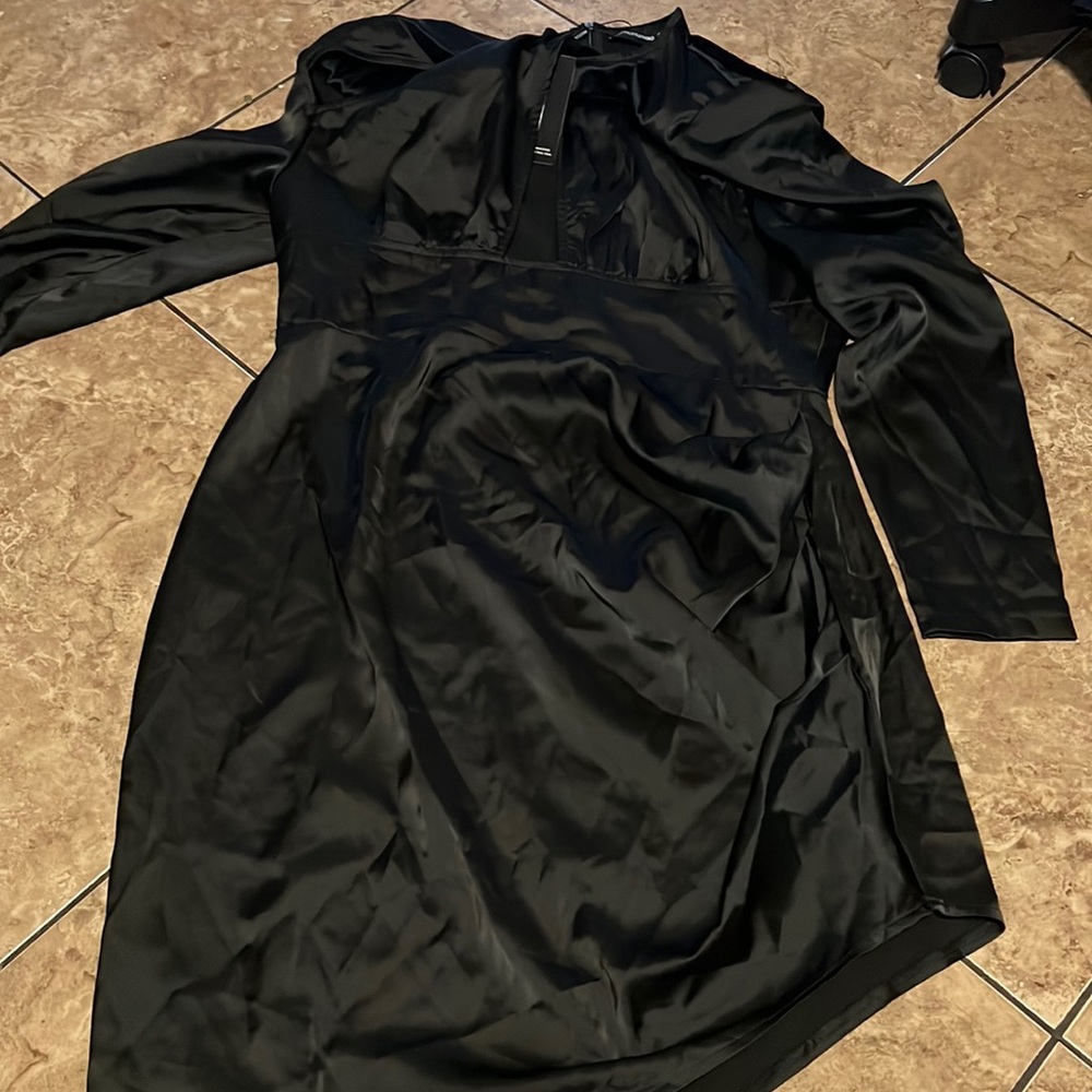 Black silk dress